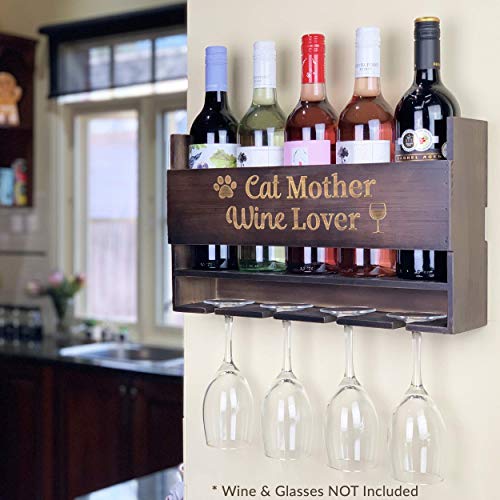 GIFTAGIRL Cat Lover Gifts for Women This Christmas. Our Cat Mother Wine Lover Wine Gifts for Women or Cat Themed Gifts for Women are Ideal Cat Gifts for Cat Lovers and Arrive Beautifully Gift Boxed