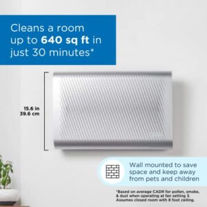 Medify Air MA-35 Air Purifier with H13 True HEPA Filter | 500 sq ft Coverage | for Allergens, Wildfire Smoke, Dust, Odors, Pollen, Pet Dander | Quiet 99.7% Removal to 0.1 Microns | Silver, 1-Pack