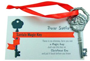 santa key for no chimney houses magic skeleton keys with santas face, 2 inches long