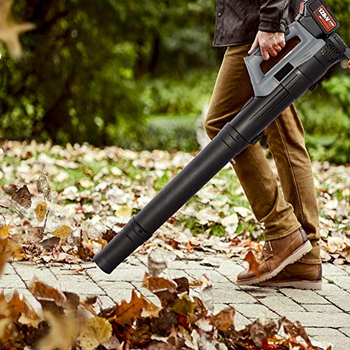 Vilobos Cordless Leaf Blower 20V 4.0Ah 124MPH Variable Speed Lithium Battery and Charger Included for Lawn Care -Black