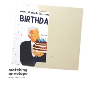 Sleazy Greetings Funny Joe Biden Sniffing Smelling Birthday Card | Joe Biden Gag Gift | Political Bday Congratulations Joe Biden Card