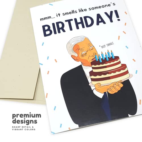 Sleazy Greetings Funny Joe Biden Sniffing Smelling Birthday Card | Joe Biden Gag Gift | Political Bday Congratulations Joe Biden Card