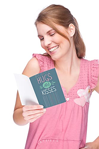 Thinking of You Hello Greeting Cards, Friendship Cards, 100-Pack, 4 x 6 inch, 6 Fun Modern Cover Designs, Blank Inside, by Better Office Products, Encouragement Appreciation Note Cards, with Envelopes