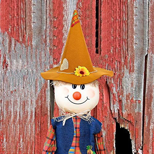 Geyoga 2 Pieces Scarecrow Hat Felt Scarecrow Costume Accessory for Halloween Costume Party, 2 Colors, for Age over 12 (Dark Brown, Light Brown)