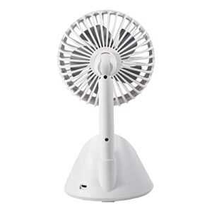 Comfort Zone CZPF401WT 4” Rechargeable Fan with Wireless Charger - USB Chargeable Lithium Battery, Adjustable Tilt - Powerful & Portable, Cooling & Charging, White