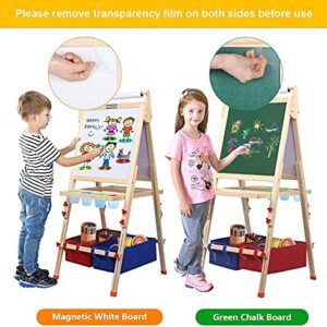 Art Easel for Kids,Standing Kid's Art Easel,Kids Easel with Magnetic Chalkboard & White Board,Kids Art Easel with Paper Roll