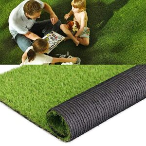 griclner 35mm artificial turf lawn fake grass, 1.38" pile height realistic synthetic grass, 3ftx4ft,drainage holes indoor outdoor pet faux grass astro rug carpet for garden backyard patio balcony