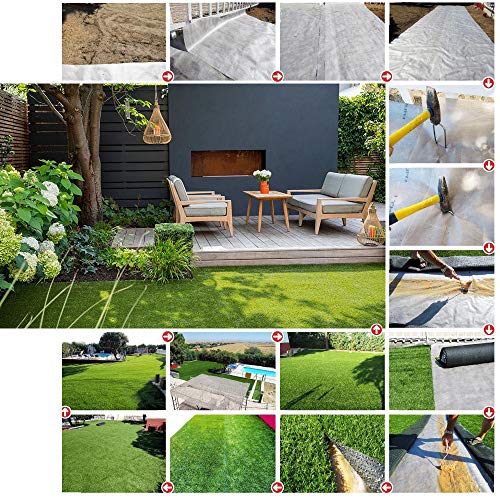 Griclner 35mm Artificial Turf Lawn Fake Grass, 1.38" Pile Height Realistic Synthetic Grass, 3FTX4FT,Drainage Holes Indoor Outdoor Pet Faux Grass Astro Rug Carpet for Garden Backyard Patio Balcony