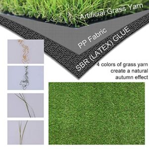 Griclner 35mm Artificial Turf Lawn Fake Grass, 1.38" Pile Height Realistic Synthetic Grass, 3FTX4FT,Drainage Holes Indoor Outdoor Pet Faux Grass Astro Rug Carpet for Garden Backyard Patio Balcony