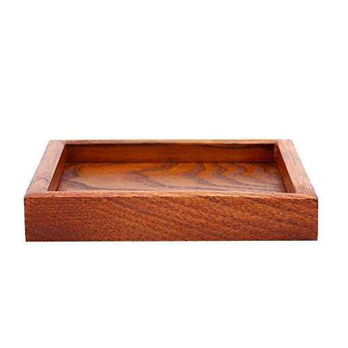 Wooden tea tray, coffee/sushi/snack/tea serving tray for breakfast, square food serving plate for home Ottoman cafe restaurant shop(12.512.5cm)