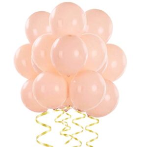 pastel peach balloons 50 pcs 12 inch latex party balloons for wedding engagement birthday baby shower party decoration