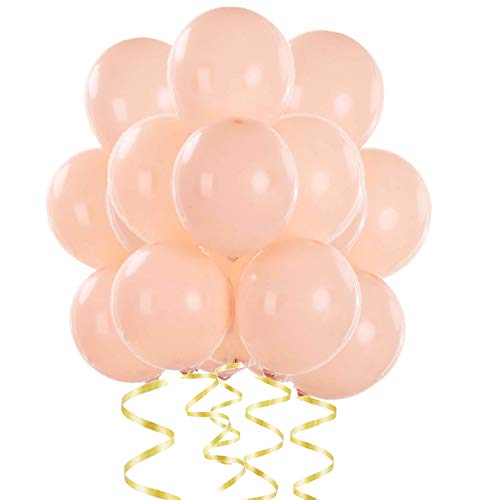 Pastel Peach Balloons 50 Pcs 12 inch Latex Party Balloons for Wedding Engagement Birthday Baby Shower Party Decoration