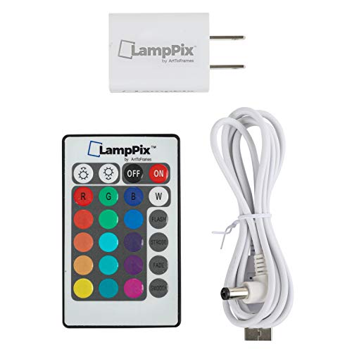 5x7 Inch LED Desk Lamp - Light Orange Clover Custom Canvas Printed Table Light 16 Colors - 5 Level Dimmer - 4 Lighting Effects - Rechargeable Light - Remote Control. by LampPix Made in The USA.