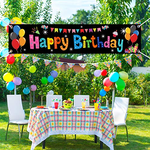 Colorful Happy Birthday Yard Banner Large Happy Birthday Yard Sign backdrop It's My Birthday Backdrop Party Indoor Outdoor Car Decorations