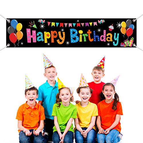 Colorful Happy Birthday Yard Banner Large Happy Birthday Yard Sign backdrop It's My Birthday Backdrop Party Indoor Outdoor Car Decorations