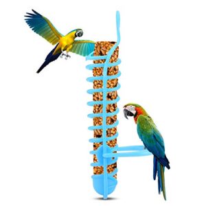 bird food holder, parrots foraging toys for birdcage, hanging bird treat feeders, bird food basket for fruit vegetable grain wheat, bird feeder toy for conures
