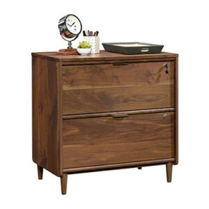 Sauder Clifford Place Lateral File, Grand Walnut Finish & Clifford Place Library Hutch, Grand Walnut Finish