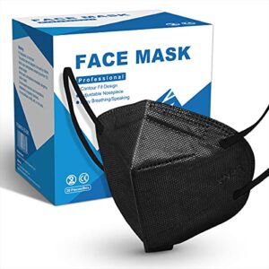 [30 pieces] disposable kn95 face mask mouth cover masks (black)