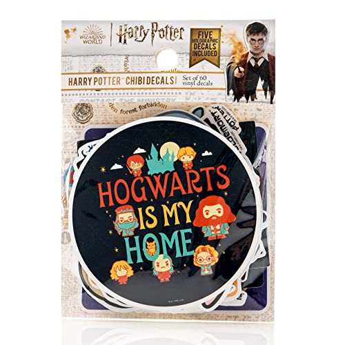 Conquest Journals Harry Potter Chibi Vinyl Stickers, Set of 60 Unique Stickers Including 5 Holograms, Waterproof and UV Resistant, Great for All Your Gadgets, Potterfy All The Things