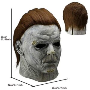 Bulex LED Light up Michael Myers Mask Scary Halloween Murderer Killer Mask Creepy Full Head Latex Mask Horror Cosplay Costume