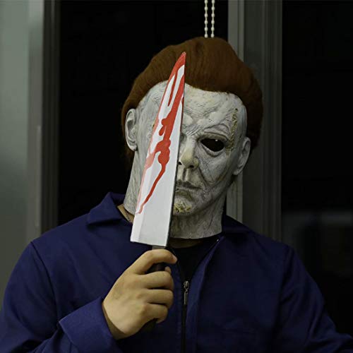 Bulex LED Light up Michael Myers Mask Scary Halloween Murderer Killer Mask Creepy Full Head Latex Mask Horror Cosplay Costume