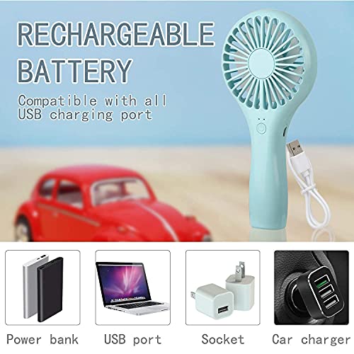 TriPole Battery Operated Portable Fan Mini Handheld Fan & Clip On Stroller Fan Bundle Strong Wind Rechargeable Fan Speed Adjustable Personal Fan for Home Travel