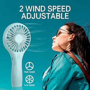 TriPole Battery Operated Portable Fan Mini Handheld Fan & Clip On Stroller Fan Bundle Strong Wind Rechargeable Fan Speed Adjustable Personal Fan for Home Travel