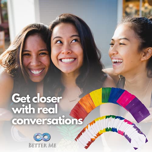 TOPIX - 424 Conversation Starters, Family Dinner Conversation Cards & Date Night Ice Breaker Topics. Uncommon Questions Stimulate Reflection for Married Couple or Old Friends, Recall Our Best Moments