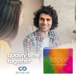 TOPIX - 424 Conversation Starters, Family Dinner Conversation Cards & Date Night Ice Breaker Topics. Uncommon Questions Stimulate Reflection for Married Couple or Old Friends, Recall Our Best Moments