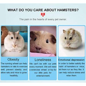 WishLotus Hamster Flying Saucer, Hamster Running Wheel Transparent Plastic Exercise Running Spinner Sports Wheel for Small Pet Like Hamster, Guinea Pig, Gerbils, Chinchillas (Blue)
