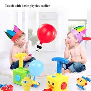 NEXTAKE Balloon Powered Car and Launcher Set, Balloon Launcher Toy Set Balloon Power Racer Air Inertial Car Toy Balloon Launcher Launch Pad with 12 Balloons (Duck with Launch Tower 2)