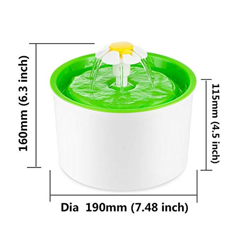 ZZK 1.6L cat (Dog) pet Drinking Fountains Automatic Beverage Dispenser Electric Water Dispenser Filters Watering Pets,G