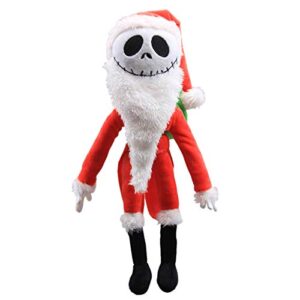 uiuoutoy nightmare before christmas toys pumpkin king jack skellington & zero plush dolls (santa jack skellington 12‘’)