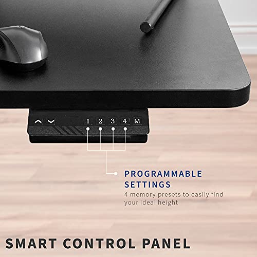 VIVO Electric Dual Motor Standing Desk Frame for 43 to 79 inch Table Tops, Frame Only, Ergonomic Standing Height Adjustable Base with Push Button Memory Controller, Black, DESK-V122EB