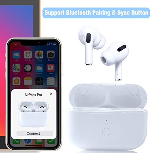Compatible with for Wireless AirPod Pro Charging Case Replacement, Compatible with for AirPod Pro Charger Case with Bluetooth Pairing Sync Button