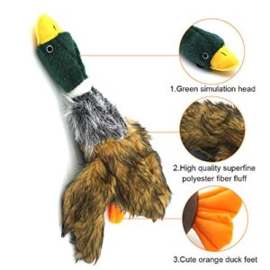 SUNKYPUP Plush Mallard Duck Dog Toy, Squeaky Dog Toy, Plush Dog Chew Toy for Large Dogs, 15-Inch…