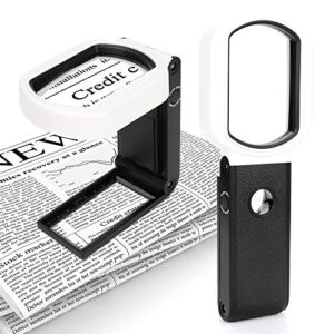 magnifying glass with light and stand, welltop 25x 10x handheld lighted magnifying glass hands free 9 led illuminated magnifier for reading, inspection, exploring, jewellery, hobbies & crafts