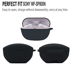 Ankersaila Soft Silicone Protective Anti-Lost & Shockproof Case Cover Compatible with Sony WF-SP800N (Black)