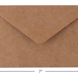 Blank Flat Cards and Envelopes 5" x 7" Brown Kraft 100 Pack of Envelopes and Cards for Wedding, Graduation, Baby Shower, Greeting Card (Kraft Envelopes with Cards)