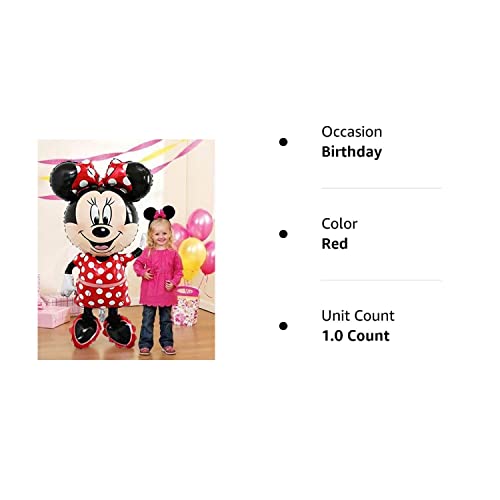 Minni-e Mouse Airwalker 46" Inch Jumbo Foil Mylar Birthday Balloon