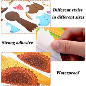 417 Pieces Make-A-Turkey Stickers Thanksgiving Stickers Party Game DIY Stickers for Kids Thanksgiving Autumn Fall Harvest Party Favors