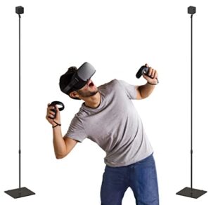 skywin vr glass stand - compatible with htc vr sensors - base station for vive steam vr and rift constellation sensors (2-pack)