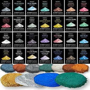 Diamond Dust Metallic Powder (PolyColor) - Mica Powder for Epoxy Resin Kits, Casting Resin, Tumblers, Jewelry, Dyes, and Arts and Crafts! Color Pigment Powder Creates Fast & Easy Metallic Effects!