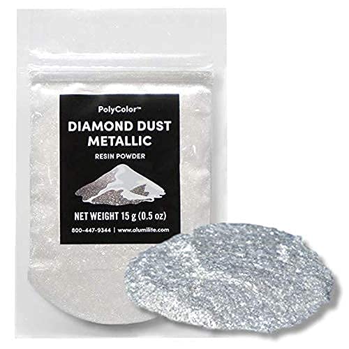 Diamond Dust Metallic Powder (PolyColor) - Mica Powder for Epoxy Resin Kits, Casting Resin, Tumblers, Jewelry, Dyes, and Arts and Crafts! Color Pigment Powder Creates Fast & Easy Metallic Effects!