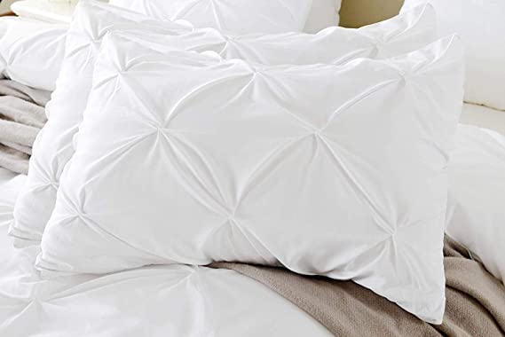 RUMICAFeb European Sqaure White Solid Pillow Sham Pack of 2 Piece 1000TC 100% Egyptian Cotton 100 Thread Count Hotel Quality 26" X 26" Cushion Cover