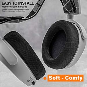 Arctis Ear Cushions - Compatible with Arctis 7/5/3, Arctis Pro, Arctis 9X Wireless Headphones I Memory Foam Earpads I Black