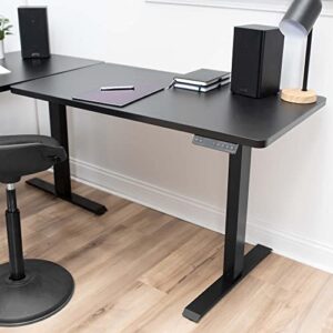 VIVO Electric Multi-Motor Height Adjustable Corner 3 Leg Standing Desk Frame, Frame Only, Sit Stand Ergonomic L Frame with Push Button Controller, Black, DESK-V123EB