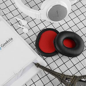 Geekria QuickFit Protein Leather Replacement Ear Pads for Sony MDR-ZX750DC MDR-ZX750 MDR-ZX750AP MDR-ZX750BN Headphones Earpads, Headset Ear Cushion Repair Parts (Black)