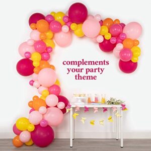 Lunar Bliss 16 ft Balloon Arch & Garland Kit | 100 Balloons, Pink, Fuchsia, Yellow | Birthday Party Decorations, Baby Shower (Pink Citrus)