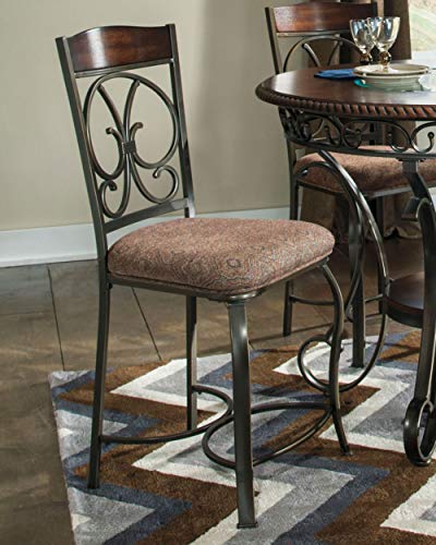 Signature Design by Ashley Glambrey Dining Room Table, Brown & Glambrey Counter Height Bar Stool, Brown